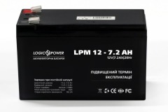 Logic3863 Акумулятор AGM LPM 12 - 7,2 AH - Метенерго