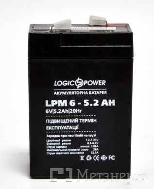 Logic4158 Акумулятор AGM LPM 6-5.2 AH - Метенерго