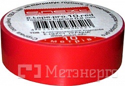 p0450001 Ізолента e.tape.pro.10.red із самозатухаючого ПВХ, червона (10м) - Метенерго