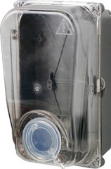 s0110002 Шкаф пластиковый e.mbox.stand.plastic.n.f1.прозр. под однофазный счетчик, навесной, с комплектом метизов - Метэнерго