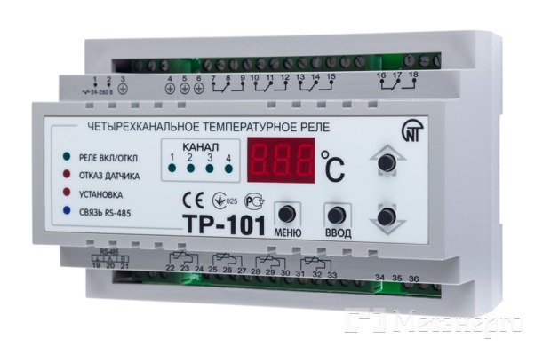 NTTR10100 Универсальное температурное реле ТР-101 , 4 независимых канала - Метэнерго