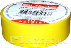 s022002 Изолента e.tape.stand.10.yellow, жовта (10м) - Метэнерго