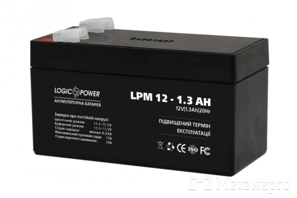 Logic4131 Аккумулятор AGM LPM 12 - 1.3 AH - Метэнерго