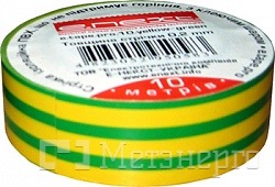 s022007 Изолента e.tape.stand.10.yellow-green, желто-зеленая (10м) - Метэнерго