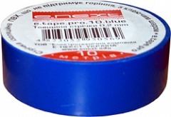 p0450005 Ізолента e.tape.pro.10.blue із самозатухаючого ПВХ, синя (10м) - Метенерго