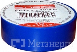 p0450005 Изолента e.tape.pro.10.blue из самозатухающего ПВХ, синяя (10м) - Метэнерго