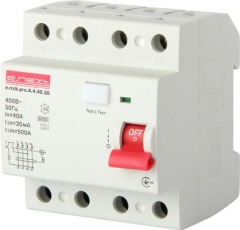 p080004 Выключатель дифференциального тока e.rccb.pro.A.4.40.30, 2р, 16А, 30мА., тип A – Устройства защитного отключения (УЗО) - Метэнерго
