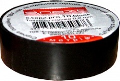 p0450006 Изолента e.tape.pro.10.black из самозатухающего ПВХ, чорна (10м) - Метэнерго