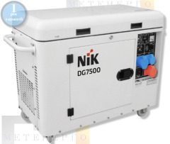 NiK-DG7500 Дизельный электрогенератор NiK DG7500 однофазный в кожухе - Метэнерго