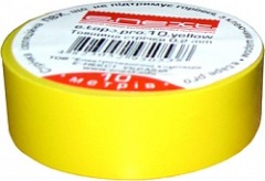 p0450002 Ізолента e.tape.pro.10.yellow із самозатухаючого ПВХ, жовта (10м) - Метенерго