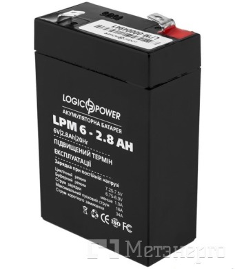 Logic4622 Аккумулятор AGM LPM-6-2.8 AH - Метэнерго