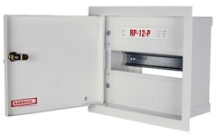 RP-6-P Z Шкаф распределительный e.mbox.RP-6-P-Z металлический, встраиваемый, 6 мод. с замком, 215х150х125 мм - Метэнерго