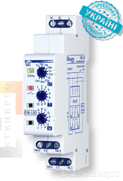 REV-120 (24В) реле времени одномодульное DC24V (NTREV120D)-Интернет ...