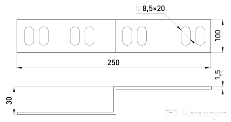403-10P-R Правобічна редукція легка 30х100 мм - Метенерго 403-10P-R Правобічна редукція легка 30х100 мм - Метенерго