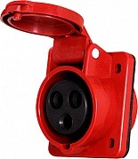 p012012 Силовая розетка, встраиваем. e.socket.pro.4.16.wall, 4п., 380В, 16А (414) - Метэнерго