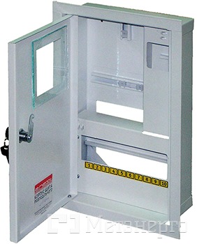 s0100066 Шкаф распределительный e.mbox.stand.w.f1.10.z.e под однофазный электронный счетчик+ 10 мод. встраиваемый замком - Метэнерго