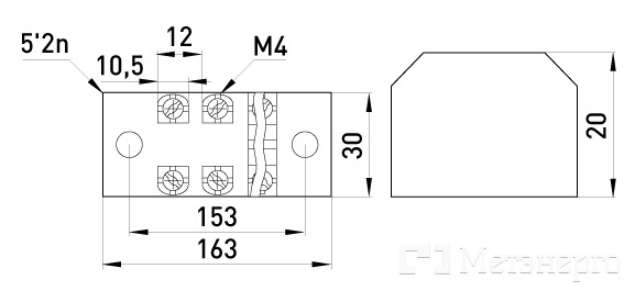 p056010 Клеммная колодка защищенная e.tc.protect.25.12 25А 12 полюсов - Метэнерго p056010 Клеммная колодка защищенная e.tc.protect.25.12 25А 12 полюсов - Метэнерго
