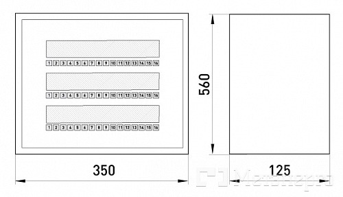 RN-48 Шафа розподільна e.mbox.RN-48 металічна, навісна, 48 мод., 600х385х125 мм - Метенерго RN-48 Шафа розподільна e.mbox.RN-48 металічна, навісна, 48 мод., 600х385х125 мм - Метенерго