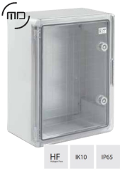 MD9023 Шкаф ударопрочный ABS 300X400X170 МП с прозрачной дверцей - Метэнерго