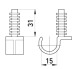 s13035001 Хомут-кліпса e.pipe.uni.clip.stand.16 для труби д.16 універсальна з дюбелем - Метенерго