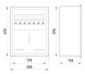 RW-1-P Z Шафа розподільна e.mbox.RW-1-P-Z металічна, що вбудовується, під 1-ф. лічильник, 6 мод., з замком, 395х175х165 мм - Метенерго