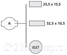 TA32750C100 Трансформатор струму TA327 32,5x10,5 (d=27мм.) 100/5А (кл.0,5=2 ВА) - Метенерго