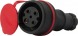 s9100033 Силова розетка переносна с захистною кришкою каучукова e.socket.rubber.071.32, 4п., 32А - Метенерго