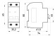 s001023 Модульний автоматичний вимикач e.mcb.stand.45.2.B63, 2p, 63A, B, 4,5 кA - Метенерго