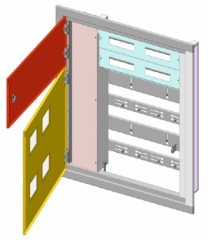 Б00030771 Щит поверховий що вбудовується ЩЭЗО-4У под 1-фазні лічильникі без слаботочного відсіка каркасный (810х1000х140) - Метенерго