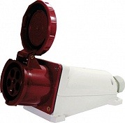 p012009 Силовая розетка стационарная e.socket.pro.5.63, 5п., 380В, 63А (135) - Метэнерго
