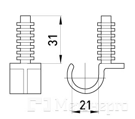 s13035007 Хомут-клипса e.pipe.uni.clip.stand.22 для трубы д.22 универсальная с дюбелем - Метэнерго s13035007 Хомут-клипса e.pipe.uni.clip.stand.22 для трубы д.22 универсальная с дюбелем - Метэнерго