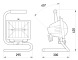 l0140003 Прожектор под галогенную лампу e.halogen.base.1000, переносной, красный, 1000Вт - Метэнерго