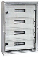 CP5116 Шкаф ударопрочный из АБС-пластика e.plbox.500.700.245.88m.tr, 500х700х245мм, IP65 с прозрачной дверцей и панелью под 88 модулей - Метэнерго