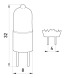 l004001 Лампа галогенна e.halogen.jc.g4.12.20.clear прозора, патрон G4, 12V, 20W - Метенерго