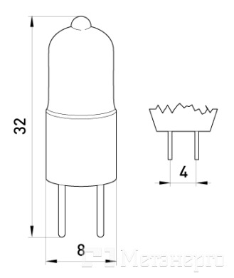 l004001 Лампа галогенна e.halogen.jc.g4.12.20.clear прозора, патрон G4, 12V, 20W - Метенерго l004001 Лампа галогенна e.halogen.jc.g4.12.20.clear прозора, патрон G4, 12V, 20W - Метенерго