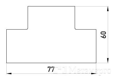 s5033007 Т-з'єднувач e.trunking.t.channel.stand.40.40 для короба 40х40мм - Метенерго s5033007 Т-з