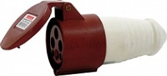 p012017 Силовая розетка переносная e.socket.pro.4.16, 4п., 380В, 16А (214) - Метэнерго