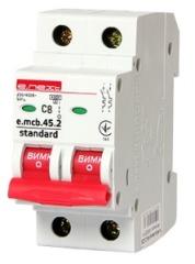 s002058 Модульный автоматический выключатель e.mcb.stand.45.2.C13, 2p, 13A, C, 4,5 кA - Метэнерго