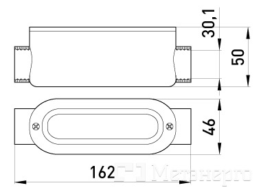 i0550003 З'єднувач ревізійний прямий e.industrial.pipe.db.revise.direct.1" для труб 1" - Метенерго i0550003 З