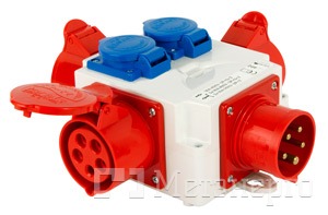 402-016 Монтажный набор- разветвитель 16A 3P+N+Z 400V/ 3x16A 3P+N+Z 400V, 2x16A 2P+Z 250V - Метэнерго 402-016 Монтажный набор- разветвитель 16A 3P+N+Z 400V/ 3x16A 3P+N+Z 400V, 2x16A 2P+Z 250V - Метэнерго