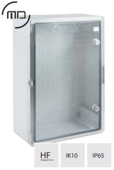 MD9028 Шкаф ударопрочный ABS 400x600X200 МП с прозрачной дверцей - Метэнерго