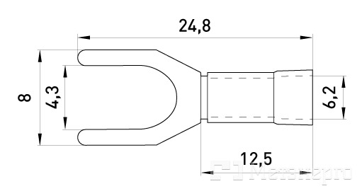 s2036030 Ізольований наконечник вилочний e.terminal.stand.sv.3,5.4.yellow 2.5-4 кв.мм, жовтий - Метенерго s2036030 Ізольований наконечник вилочний e.terminal.stand.sv.3,5.4.yellow 2.5-4 кв.мм, жовтий - Метенерго