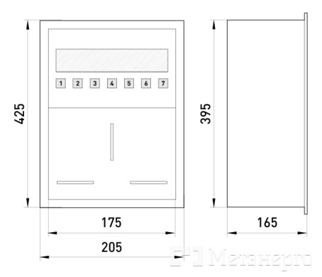RW-1-P Шкаф распределительный e.mbox.RW-1-P металлический, встраиваемый, под 1-ф. счетчик, 6 мод., 395х175х165 мм - Метэнерго RW-1-P Шкаф распределительный e.mbox.RW-1-P металлический, встраиваемый, под 1-ф. счетчик, 6 мод., 395х175х165 мм - Метэнерго