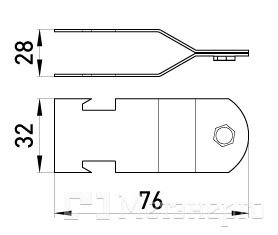 i0500003 Зажим профиля монтажного e.industrial.strut.clamp.1" для труб 1" - Метэнерго
