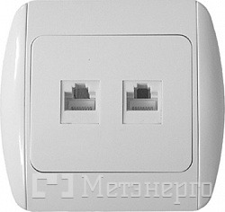 s035016 Розетка e.install.stand.819С2 комп'ютерна подвійна - Метенерго s035016 Розетка e.install.stand.819С2 комп