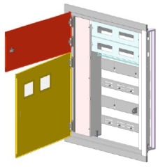 Б00030773 Щит поверховий що вбудовується ЩЭЗО-2У под 1-фазні лічильникі без слаботочного відсіка каркасный (810х1000х140) - Метенерго