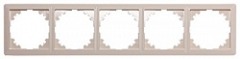 ins0040062 Рамка e.lux.10104L.5.fr.ivory 5-местная, "слоновая кость" - Метэнерго