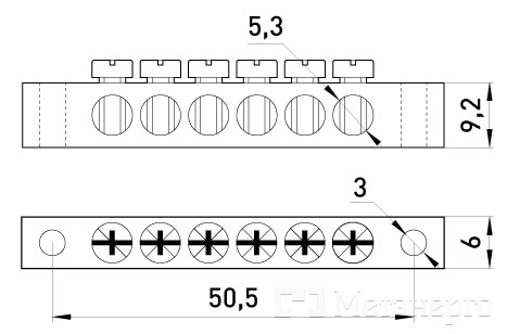 s056001 Шина нулевая e.bsa.stand.20.6, 6 отв.х 20 А - Метэнерго s056001 Шина нулевая e.bsa.stand.20.6, 6 отв.х 20 А - Метэнерго