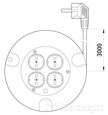s042072 Подовжувач e.es.ring4.4.3.z.h.b рулеточного типу, в круглому корпусі 4, 4 гнізда, 3м, з з/к, з захистом від перевантажень, baby protect, провід 3х1,5кв.мм - Метенерго s042072 Подовжувач e.es.ring4.4.3.z.h.b рулеточного типу, в круглому корпусі 4, 4 гнізда, 3м, з з/к, з захистом від перевантажень, baby protect, провід 3х1,5кв.мм - Метенерго