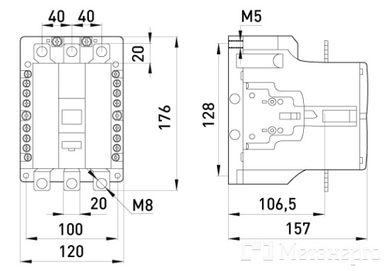 i.0090024 Контактор e.industrial.ukc.150.110, 150А, 110В, 1no+1nc - Метенерго i.0090024 Контактор e.industrial.ukc.150.110, 150А, 110В, 1no+1nc - Метенерго
